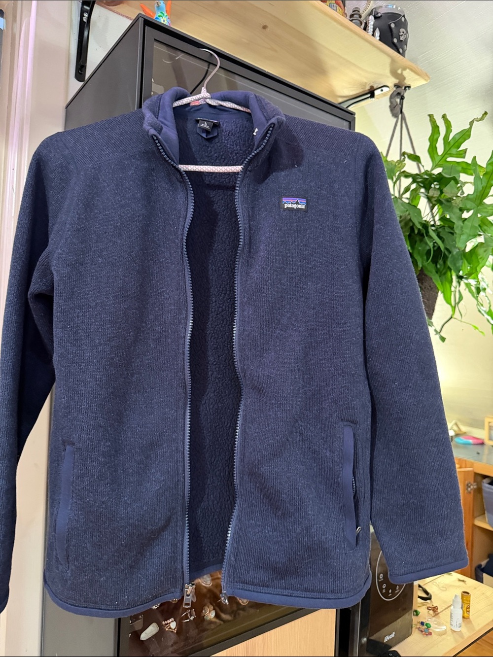 Patagonia Kids' Better Sweater Jacket Navy Blue Kids Zip-Up Fleece Jacket